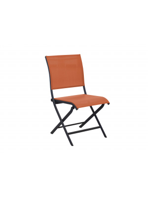 Chaise pliante Elegance Alut/TPEP - Graphite/Paprika