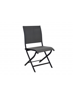 Chaise pliante Elegance Alut/TPEP - Graphite/Perle-Gris
