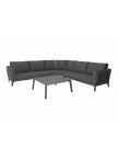 Ensemble d'angle Moss ALU + Coussins Sunbrella - Graphite