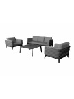 Ensemble Moss ALU + Coussins Sunbrella - Graphite