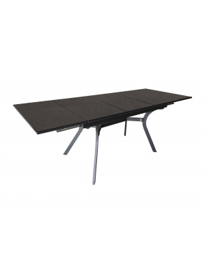 Table Sibille 130/170/210X80 ALU/HPL - Graphite/Matte Rock Slate
