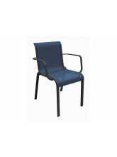 Fauteuil Cauro ALU/TPEP - Graphite/Bleu