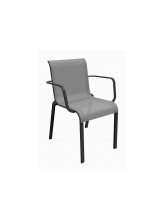 Fauteuil Cauro ALU/TPEP - Graphite/Perle