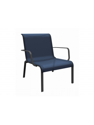 Fauteuil Lounge Cauro ALU/TPEP - Graphite/Bleu