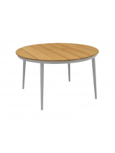 Table Neuvic ø130 ALU/TECK FSC - BLANC/TECK