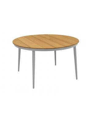 Table Neuvic ø130 ALU/TECK FSC - BLANC/TECK