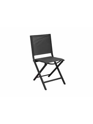 Chaise IDA pliante Graphite / Gris-Noir