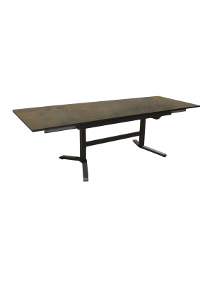 GALLEO TABLE 200 ALU/FUNDERMAX HPL - GRAPHITE/CAVE