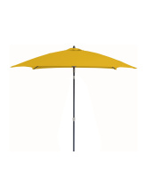 Parasol droit fibre de verre 2x2 inclinable Grey/Curry