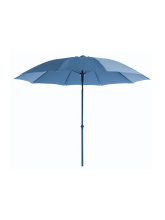 Parasol droit fibre de verre 270 inclinable Bleu