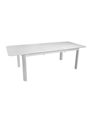 Table de jardin Eos 180/240 blanc avec allonge