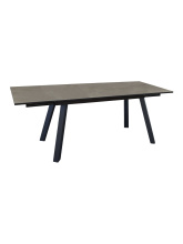 Table Agra 150/250 alu/ceramique - graphite/alley