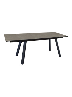 Table Agra 150/250 alu/ceramique - graphite/alley