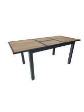 Table Genes 160/240 - Graphite/Wood