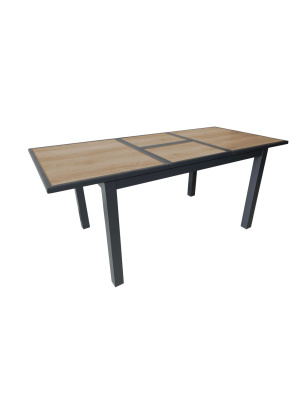 Table Genes 160/240 - Graphite/Wood