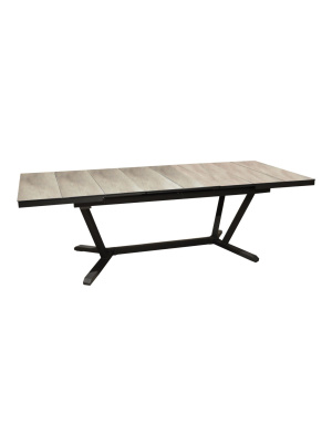 Table Vita 180/240 graphite/wood
