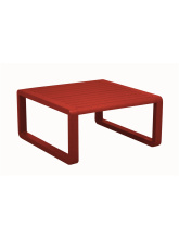 Table basse Tonio 80x80 rouge