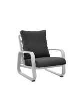 Fauteuil Antonino graphite/blanc