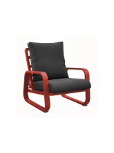 Fauteuil Antonino graphite/rouge