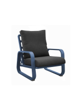 Fauteuil Antonino graphite/bleu