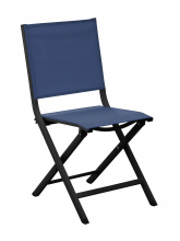 Chaise pliante Thema Graphite / Bleu