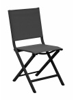 Chaise pliante Thema Graphite / Noir