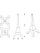 Dessin dimensions de la tour eiffel