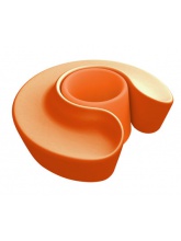 Banc rond Sardana - Orange