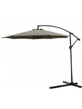 Parasol rond déporté 270cm Taupe