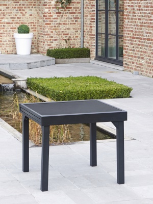 Table Modulo Verre Noire 4/8 personnes