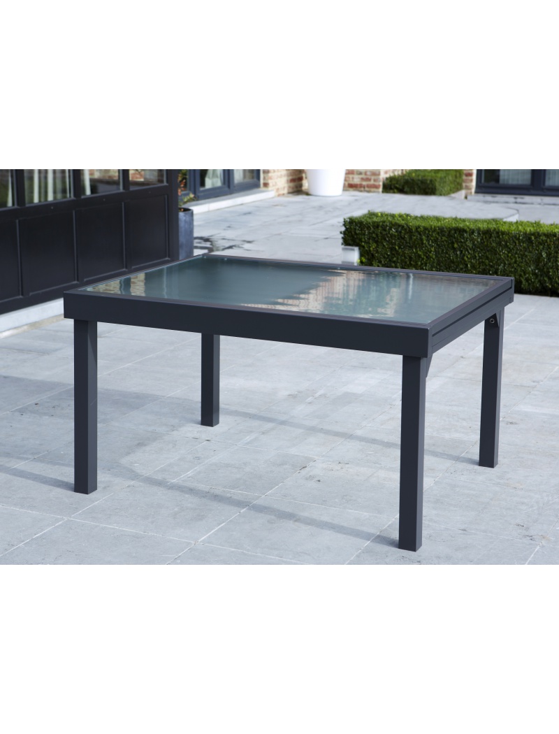 Wilsa Garden Table Modulo Verre Grise 6/10 personnes