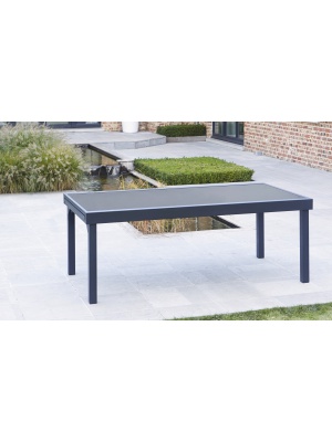 Table Modulo Verre Noire 8/12 personnes