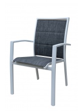 Fauteuil Modulo blanc / gris chiné