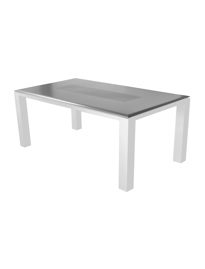 Proloisirs Table Gela 180 Blanc / Gris