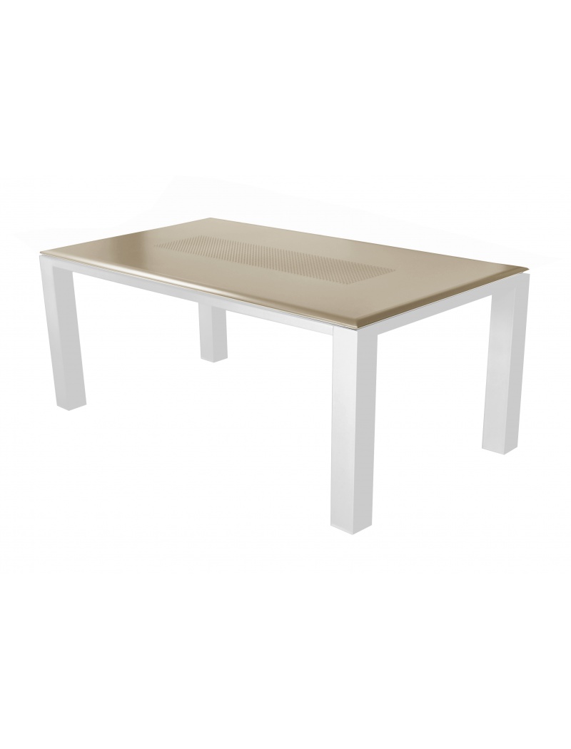 Proloisirs Table Gela 180 Blanc / Taupe