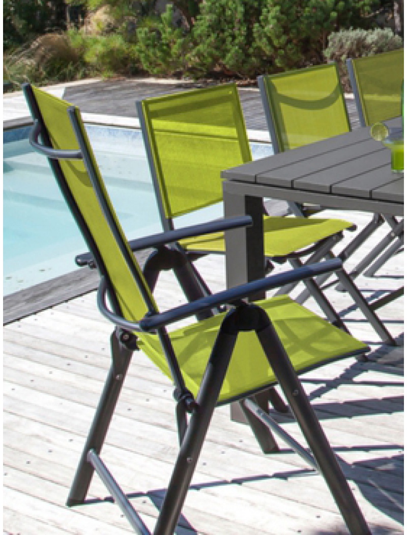 Fauteuil Multipositions Palma Royal / Vert citron