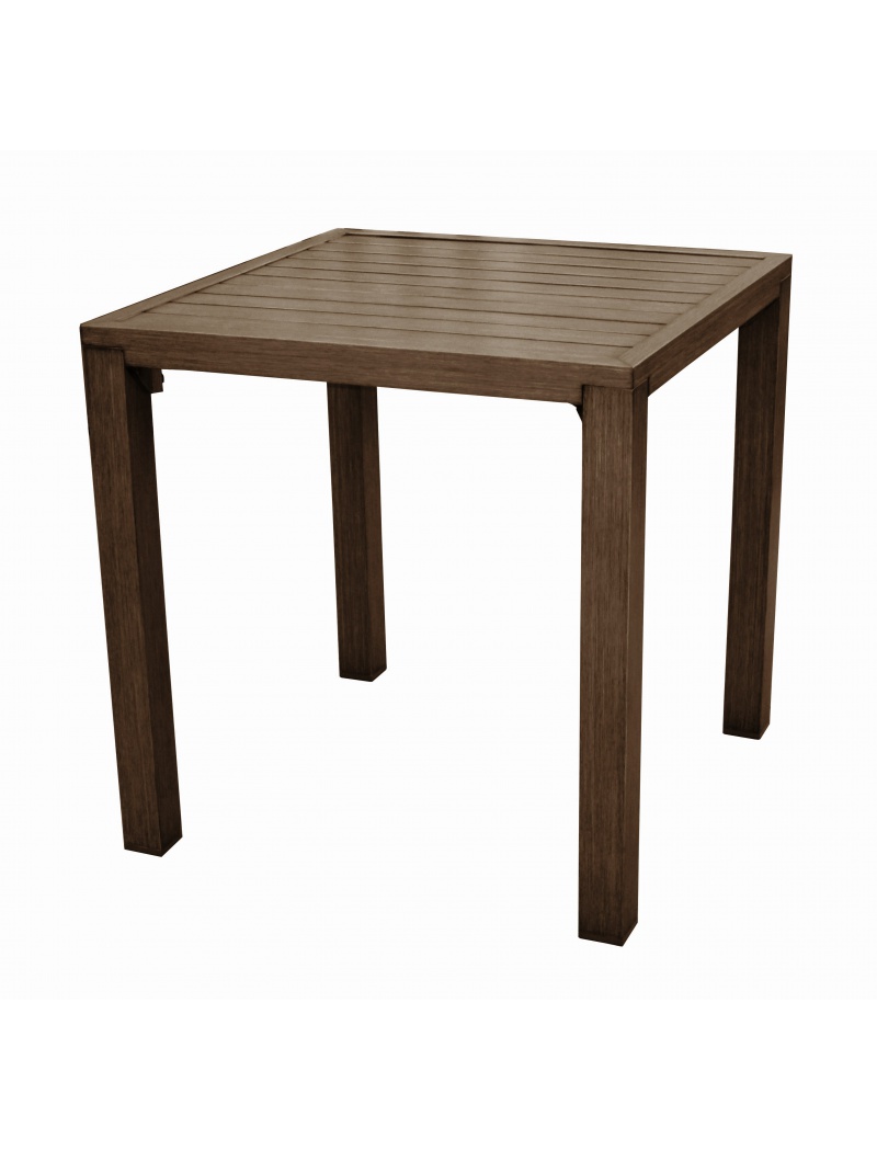 Proloisirs Table Milano carrée 73 cm Brun