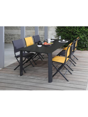 Table EOLE II 220/100 Fixe Graphite Black Basalt