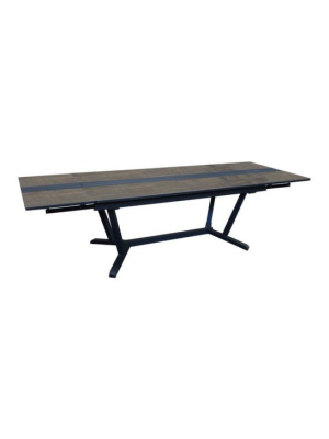 Table Galleo 180/280 ALU/FUNDERMAX HPL - GRAPHITE/MOCCA