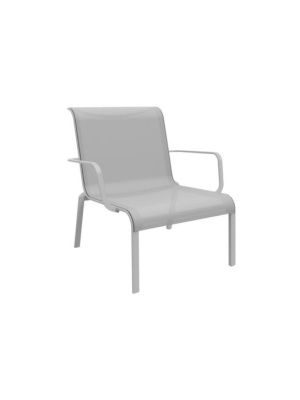 Fauteuil Lounge Cauro ALU/TPEP - Blanc Blanc