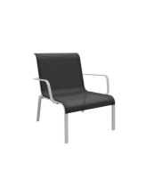 Fauteuil Lounge Cauro ALU/TPEP - Blanc Graphite