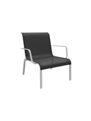 Fauteuil Lounge Cauro ALU/TPEP - Blanc Graphite