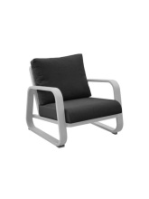 Fauteuil Lounge Antonino Fixe Blanc