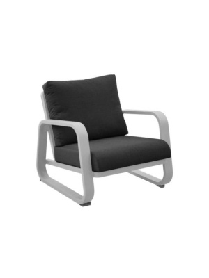 Fauteuil Lounge Antonino Fixe Blanc