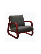 Fauteuil Lounge Antonino Fixe Rouge