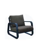 Fauteuil Lounge Antonino Fixe Bleu