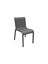 Chaise Cauro Empilable Graphite/Gris
