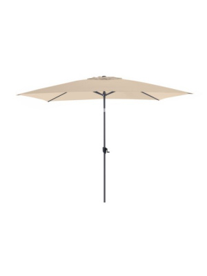 Parasol droit 3x2 manivelle inclinable ecru