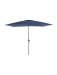 Parasol droit 3x2 manivelle inclinable bleu